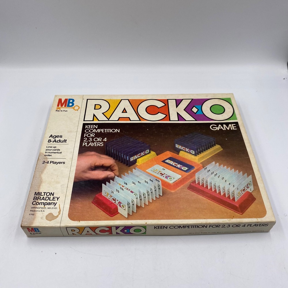 Vintage Rack-O Card Game Milton Bradley 1980 Complete Classic Family Board Game‎